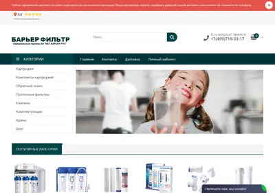 Снимок главной страницы barier-filter.ru