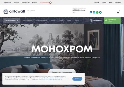 Снимок главной страницы alltowall.ru