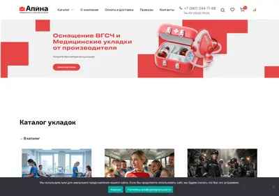 Снимок главной страницы apina-med.ru