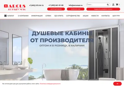 Снимок главной страницы arcussan.ru