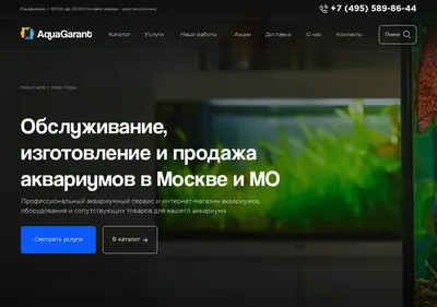 Снимок главной страницы aquagarant.ru