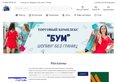 Снимок главной страницы bum-center.ru