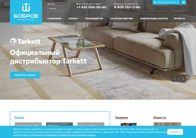 Снимок главной страницы bobrov.ru