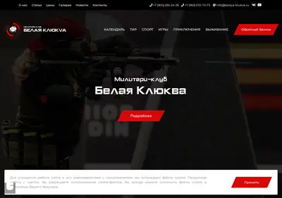 Снимок главной страницы belaya-klukva.ru