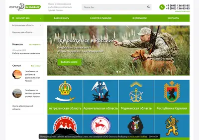 Снимок главной страницы arsfish.ru