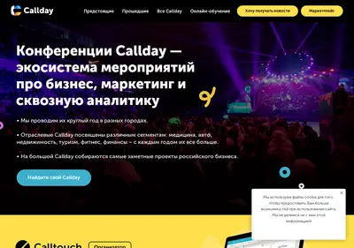 Снимок главной страницы callday.ru