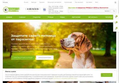 Снимок главной страницы zoolakki.ru