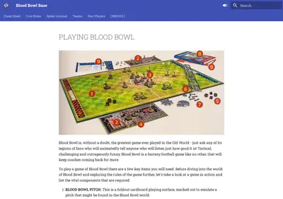 Снимок главной страницы bloodbowlbase.ru