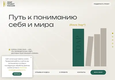 Снимок главной страницы aboutzohar.ru