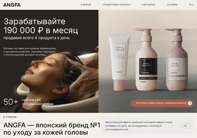 Снимок главной страницы angfa-b2b.ru
