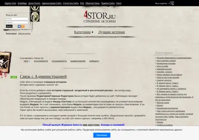 Снимок главной страницы 4stor.ru