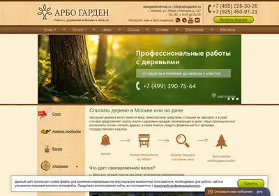 Снимок главной страницы arbogarden.ru
