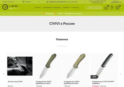 Снимок главной страницы civivi-russia.ru