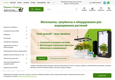 Снимок главной страницы vershki-koreshki.su