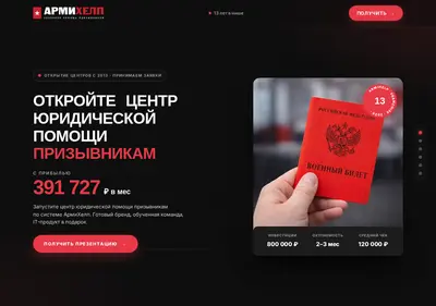 Снимок главной страницы armyhelp18.ru