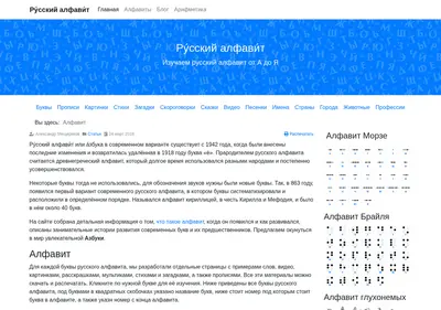 Снимок главной страницы abvgdee.ru