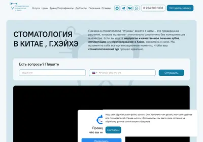 Снимок главной страницы chinastomo.ru