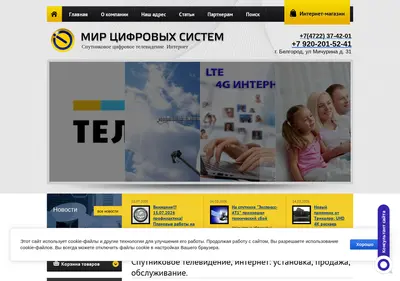 Снимок главной страницы belsputnik.ru