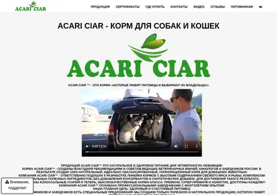 Снимок главной страницы acariciarecocorm.ru