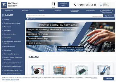 Снимок главной страницы bitran.ru