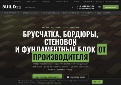 Снимок главной страницы build33.ru