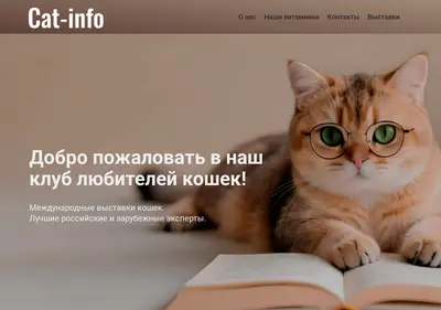 Снимок главной страницы cat-info.ru