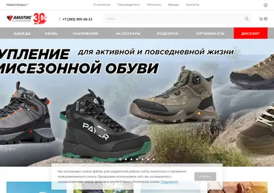Снимок главной страницы amatis54.ru
