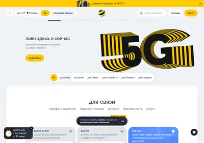 Снимок главной страницы beeline.ru