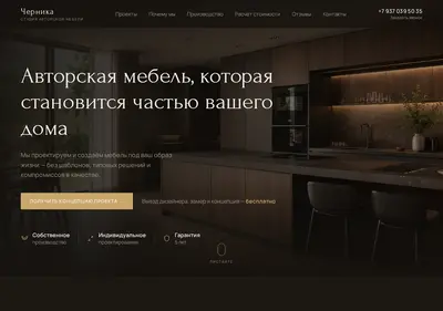 Снимок главной страницы chernika-mebel.ru