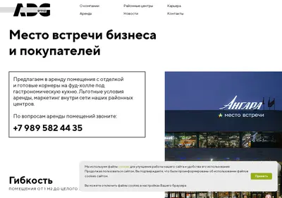 Снимок главной страницы adg-leasing.ru