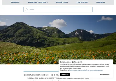 Снимок главной страницы baikalecotourism.ru