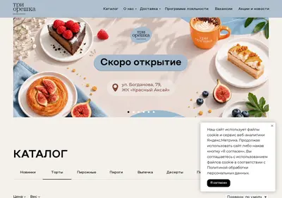 Снимок главной страницы 3oreshka.ru