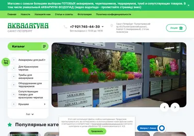 Снимок главной страницы aqualaguna.ru