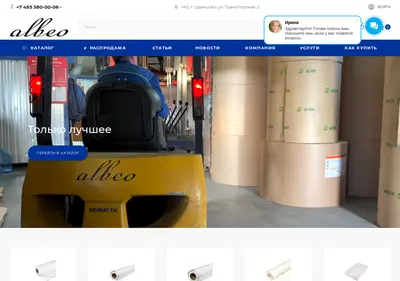 Снимок главной страницы albeo.ru