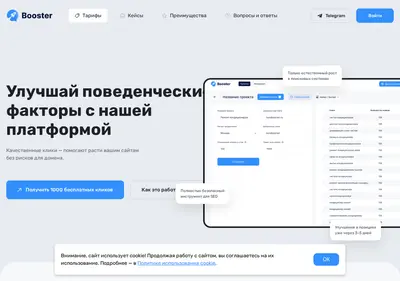 Снимок главной страницы booster-v-top.ru