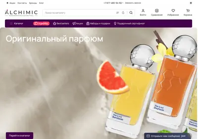 Снимок главной страницы alchimic.ru