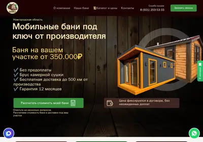 Снимок главной страницы bani53.ru