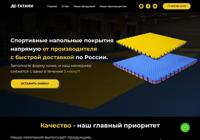 Снимок главной страницы am-tatami.ru
