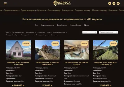 Снимок главной страницы an-adresa.ru