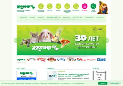 Снимок главной страницы zoomir.spb.ru