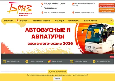 Снимок главной страницы briz-tula.ru