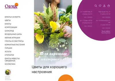 Снимок главной страницы beloasis.ru