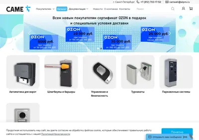 Снимок главной страницы cameall.ru