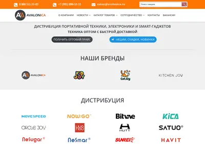 Снимок главной страницы avalonica.ru