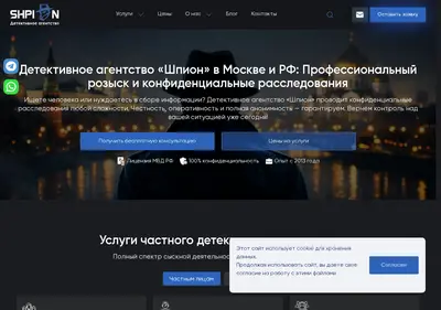 Снимок главной страницы spion.su