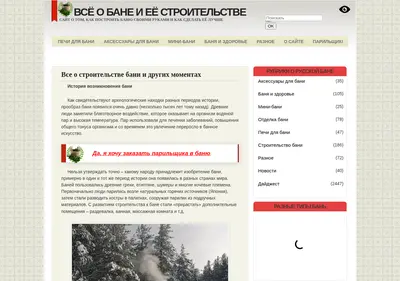 Снимок главной страницы 24banya.ru