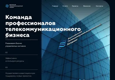 Снимок главной страницы bth.su
