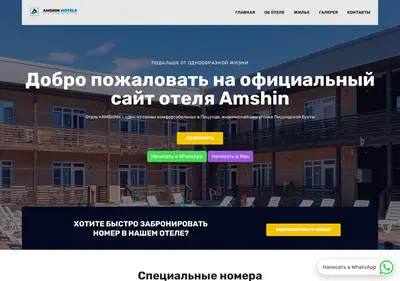 Снимок главной страницы amshin-hotel.ru