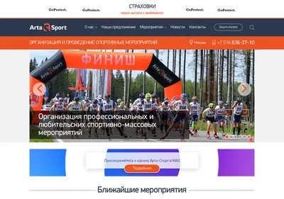 Снимок главной страницы arta-sport.ru
