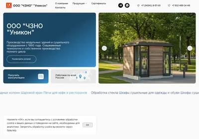 Снимок главной страницы unikon.su